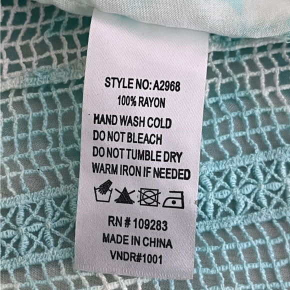 NWT Surf Gypsy Beachy Boho Sz M Embroidered Beach Cover Up Tunic - Picture 13 of 16